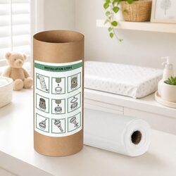 Nappy Bin Refill Kit 100m Disposal Bags Odour Control Nursery Waste Management