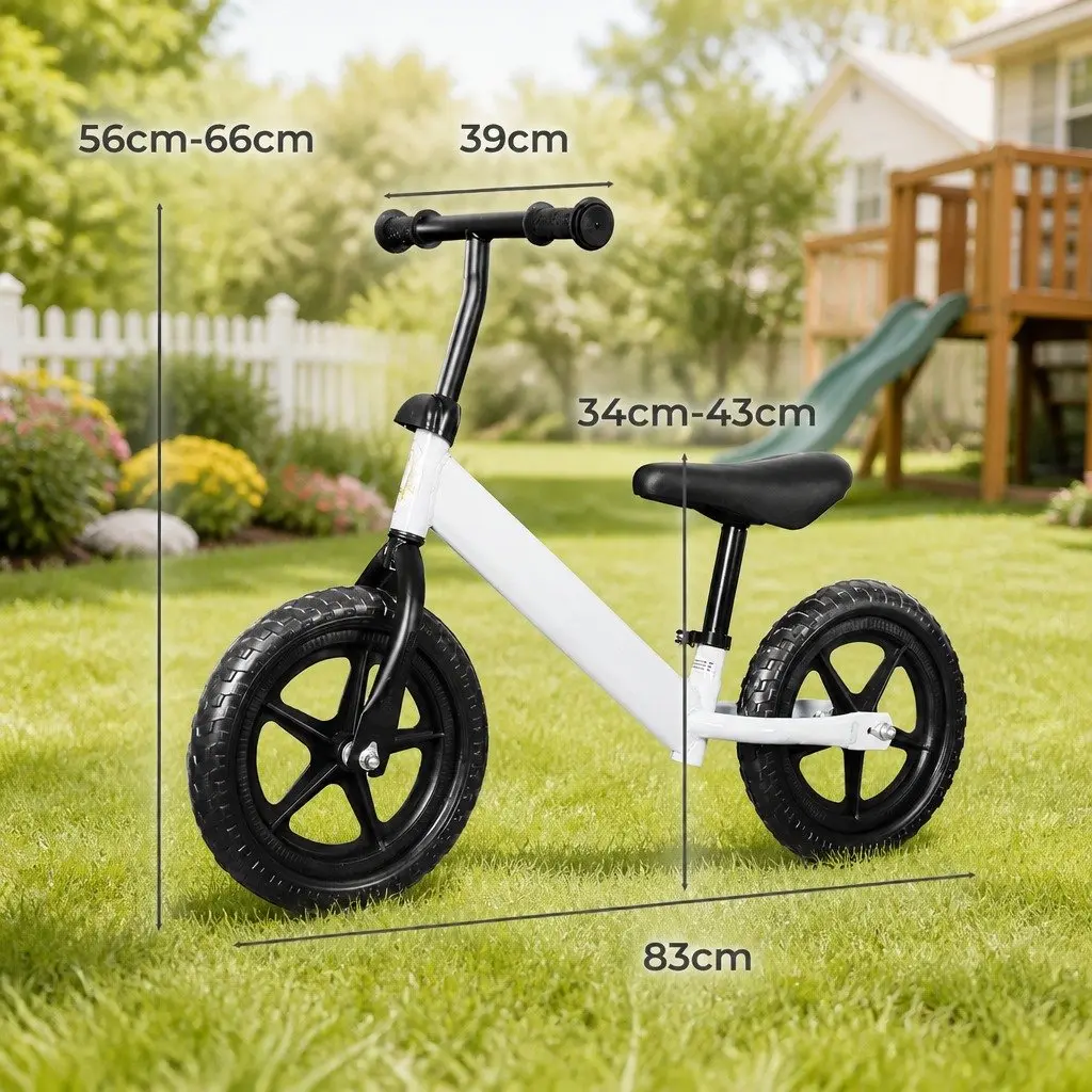 Kids Balance Bike Ride On Toy Adjustable Seat Handlebar Toddler Training Bicycle