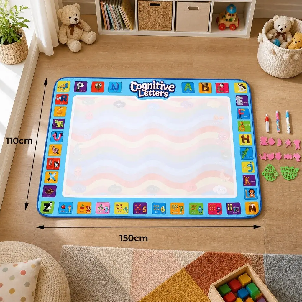 Kids Water Doodle Mat for Creative Play 150cm x 110cm
