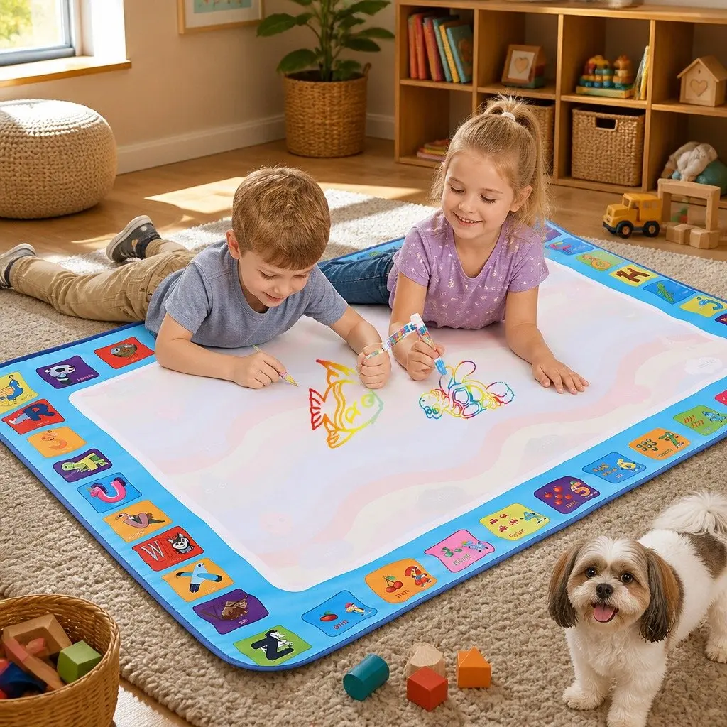 Kids Water Doodle Mat for Creative Play 150cm x 110cm