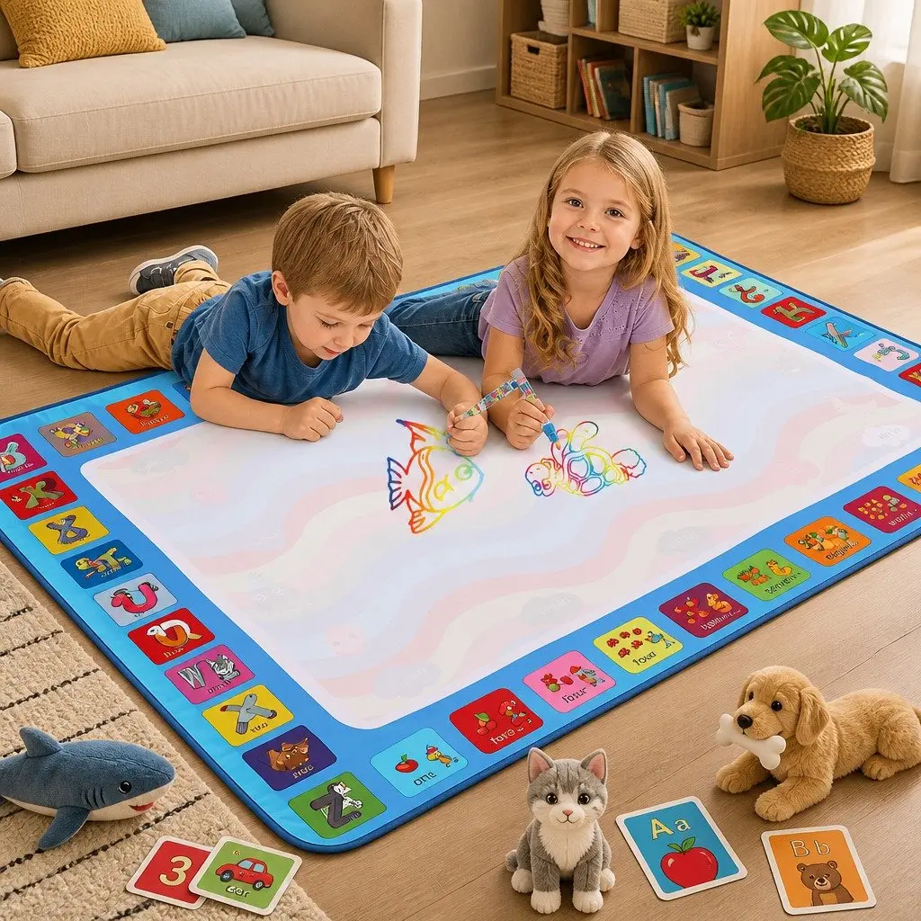 Kids Water Doodle Mat for Creative Play 150cm x 110cm
