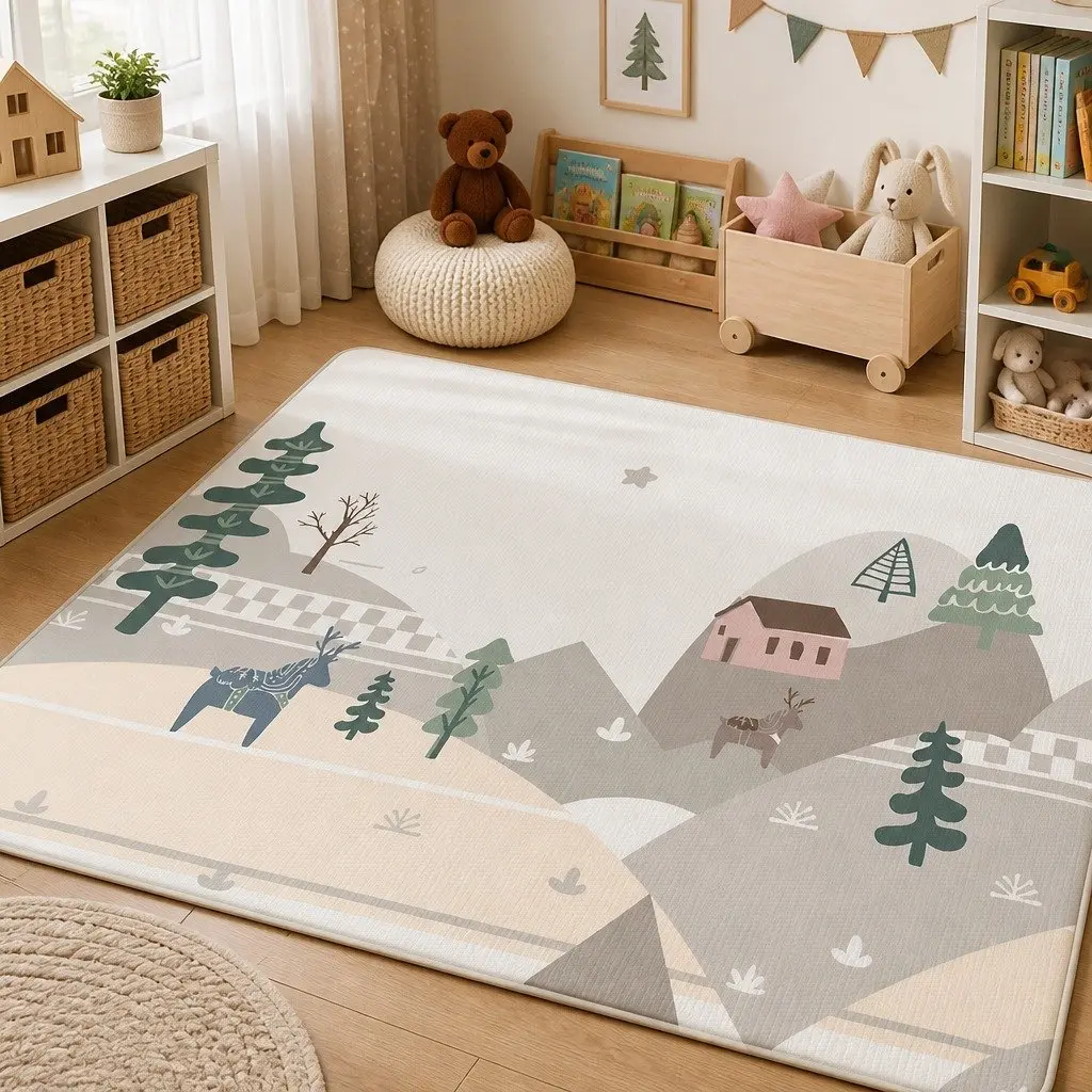 Kids Play Mat Baby Crawling Pad Tummy Time Activity Folding Portable Carry Bag