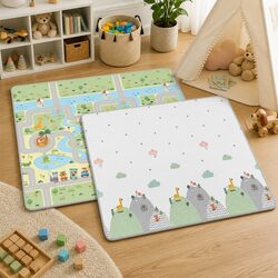 Kids Play Mat Dimensions: 180cm x 200cm - Multi-Coloured