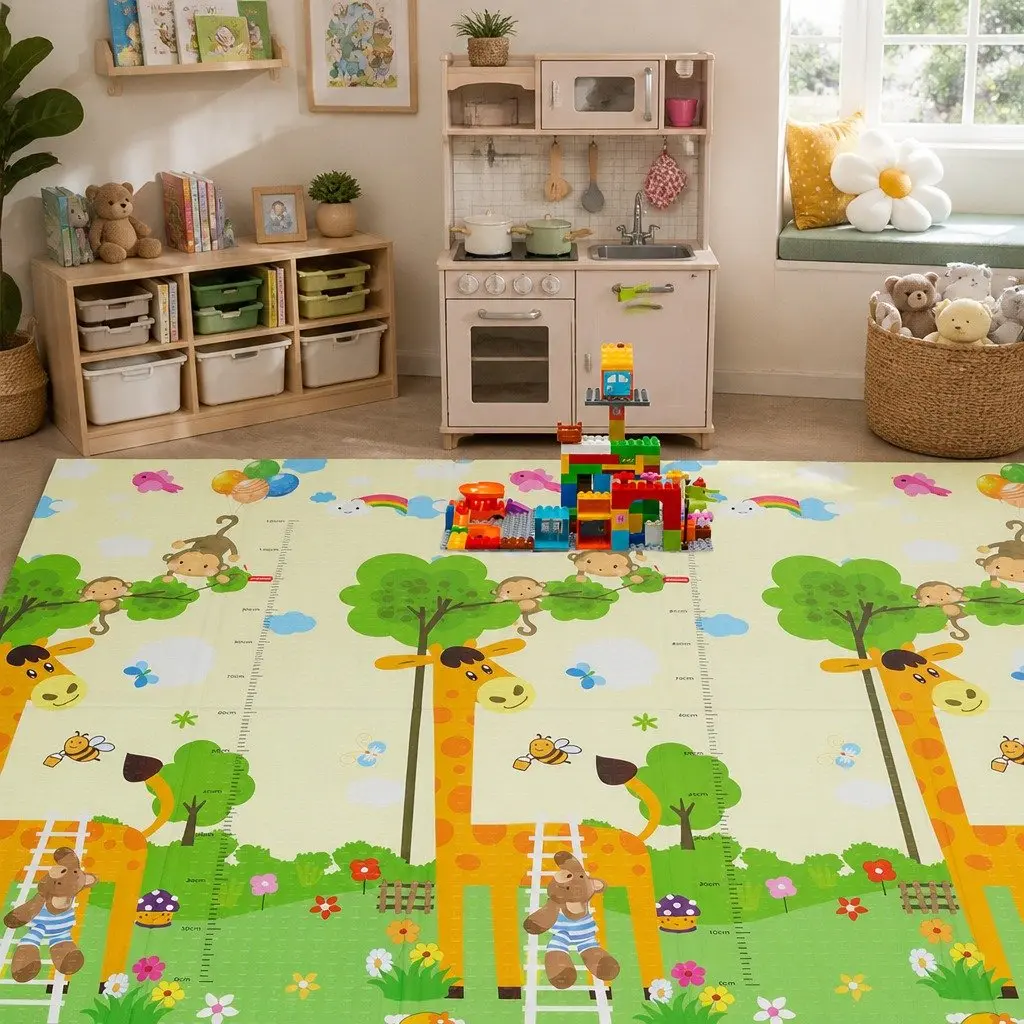 Kids Play Mat Baby Crawling Pad Foam Foldable Activity Tummy Time Playmat 180cm x 200cm