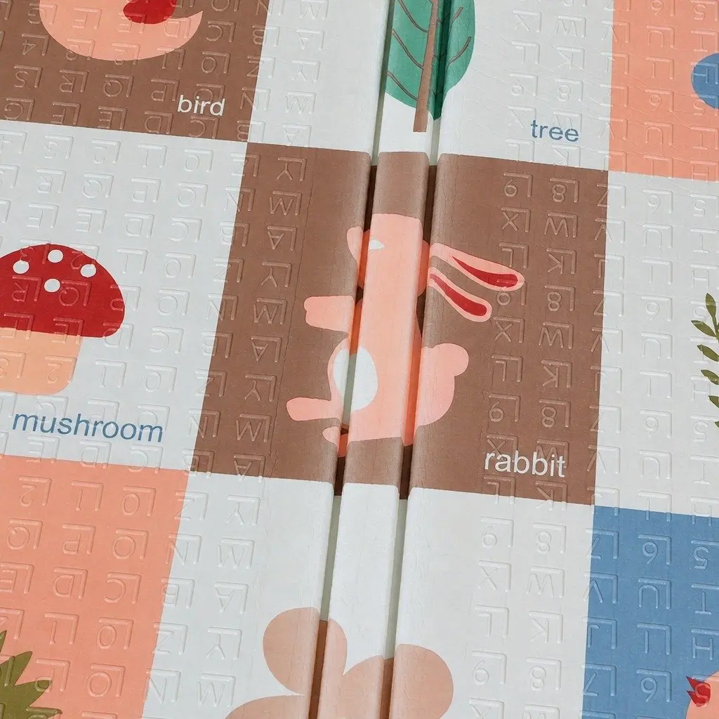 Kids Play Mat Baby Crawling Pad Foam Double-Sided Foldable Activity Tummy Time