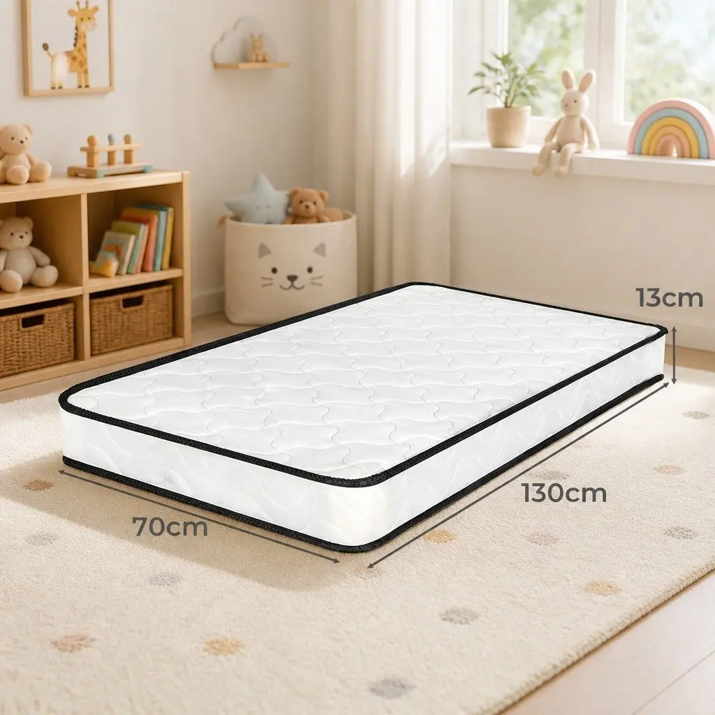 Baby Cot Mattress Firm Support Reversible Infant Sleep 70cm x 130cm