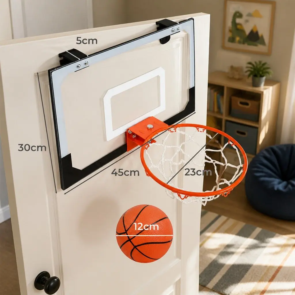 Mini Basketball Hoop Indoor Kids Game Over Door 45cm x 30cm
