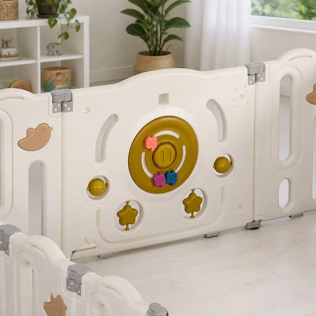 Kids Playpen Indoor Outdoor 18 Panel Foldable Toddler Play Pen
