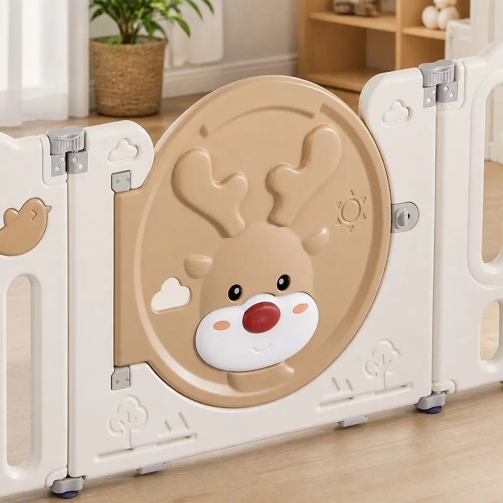 Kids Playpen Indoor Outdoor 18 Panel Foldable Toddler Play Pen