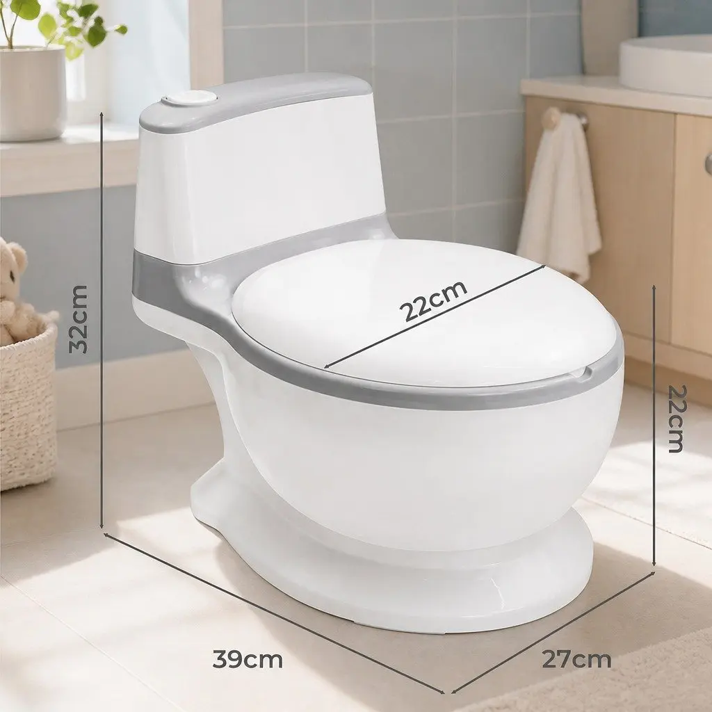 Kids Potty Trainer Seat for Toddler Toilet Training Grey
