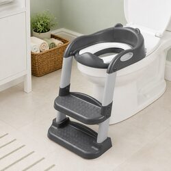 Kids Toilet Ladder Specifications: Grey Folding Step Stool