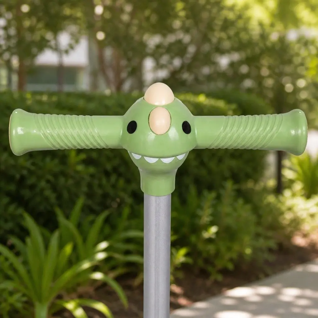 Kids Scooter for Park or Neighbourhood Adjustable Handlebar 3 Wheels Flip-able Seat Green