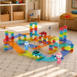 154-Piece Dinosaur Magnetic Building Blocks Set