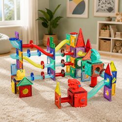 170-Piece Kids Magnetic Tiles Set - Dinosaur Theme