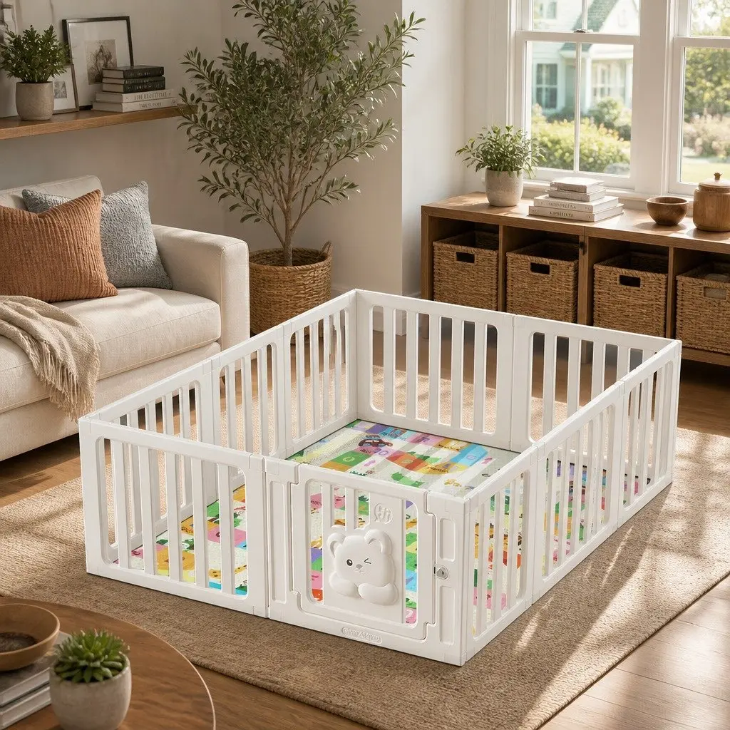 Kids Playpen Indoor Outdoor 10 Panels Safety Enclosure