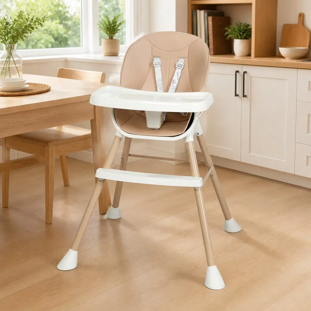 6-in-1 Baby High Chair for Mealtime Pink