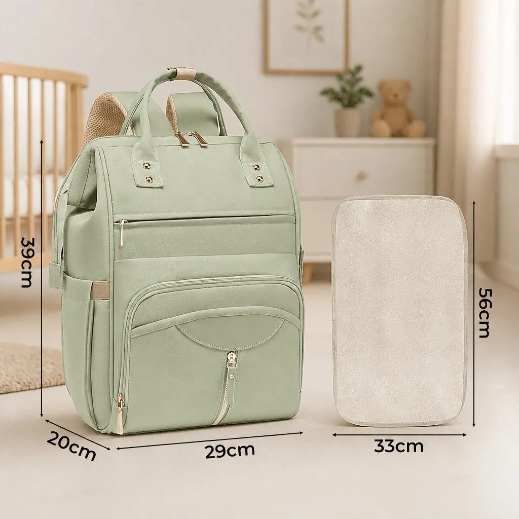 Mummy Backpack Diaper Bag for Baby Travel Organizer Waterproof 28cm W x 18cm D x 40cm H