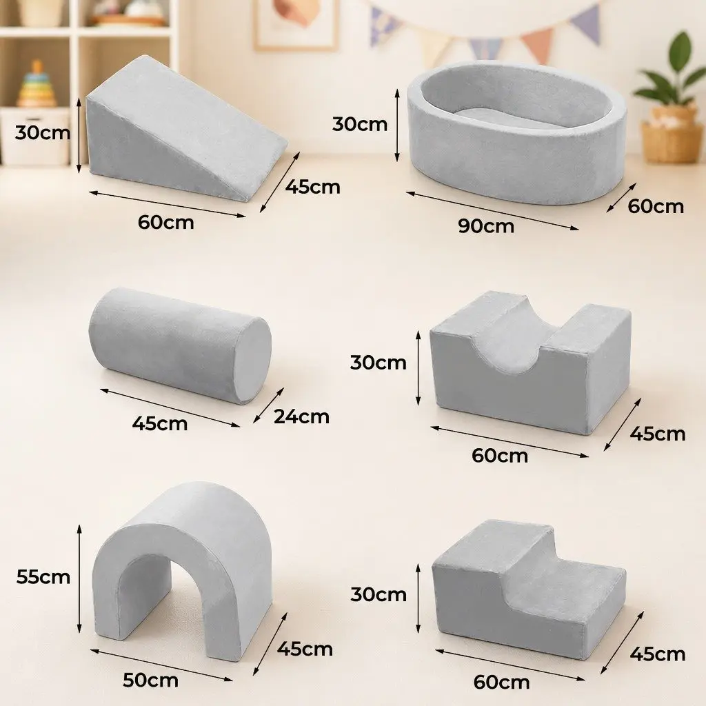 Kids Foam Blocks Play Set Pit Climb Crawl Slide Soft Toddlers Indoor Toys