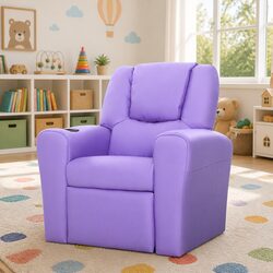 Kids Recliner Chair Specifications: Purple PU Leather