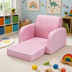 Kids Sofa Dimensions: 74 x 46 x 37 cm, Pink Armchair