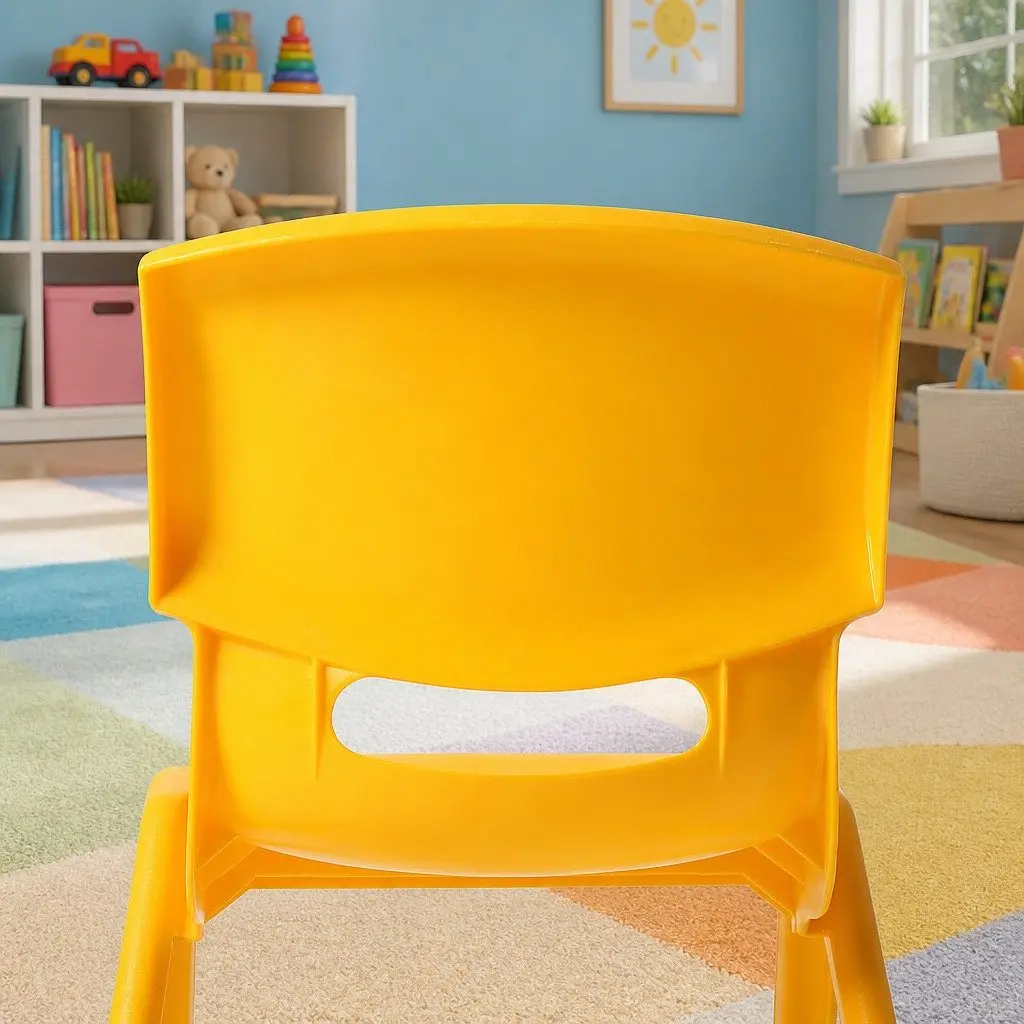 Kids Plastic Chairs Set of 4 Stackable Activity Study Seat Multicoloured Indoor