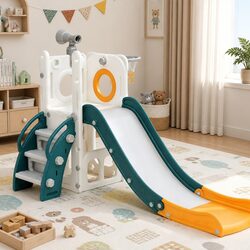 Kids Slide Set with Basketball Hoop - Specs and Features