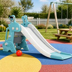 Kids Play Set Dimensions and Features: Slide, Hoop, Rings