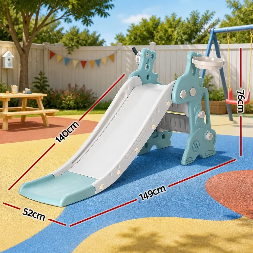 Kids Slide Set Outdoor Play Equipment 140cm