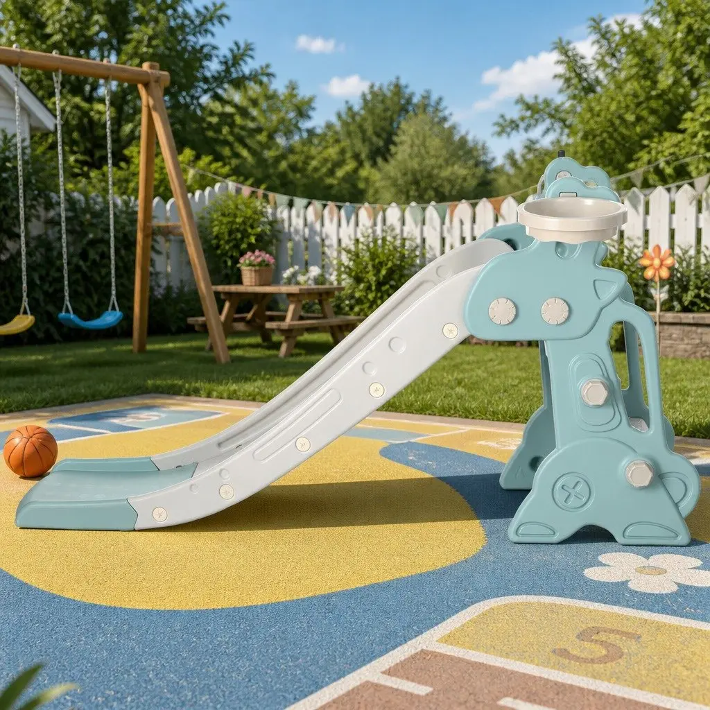 Kids Slide Set Outdoor Play Equipment 140cm