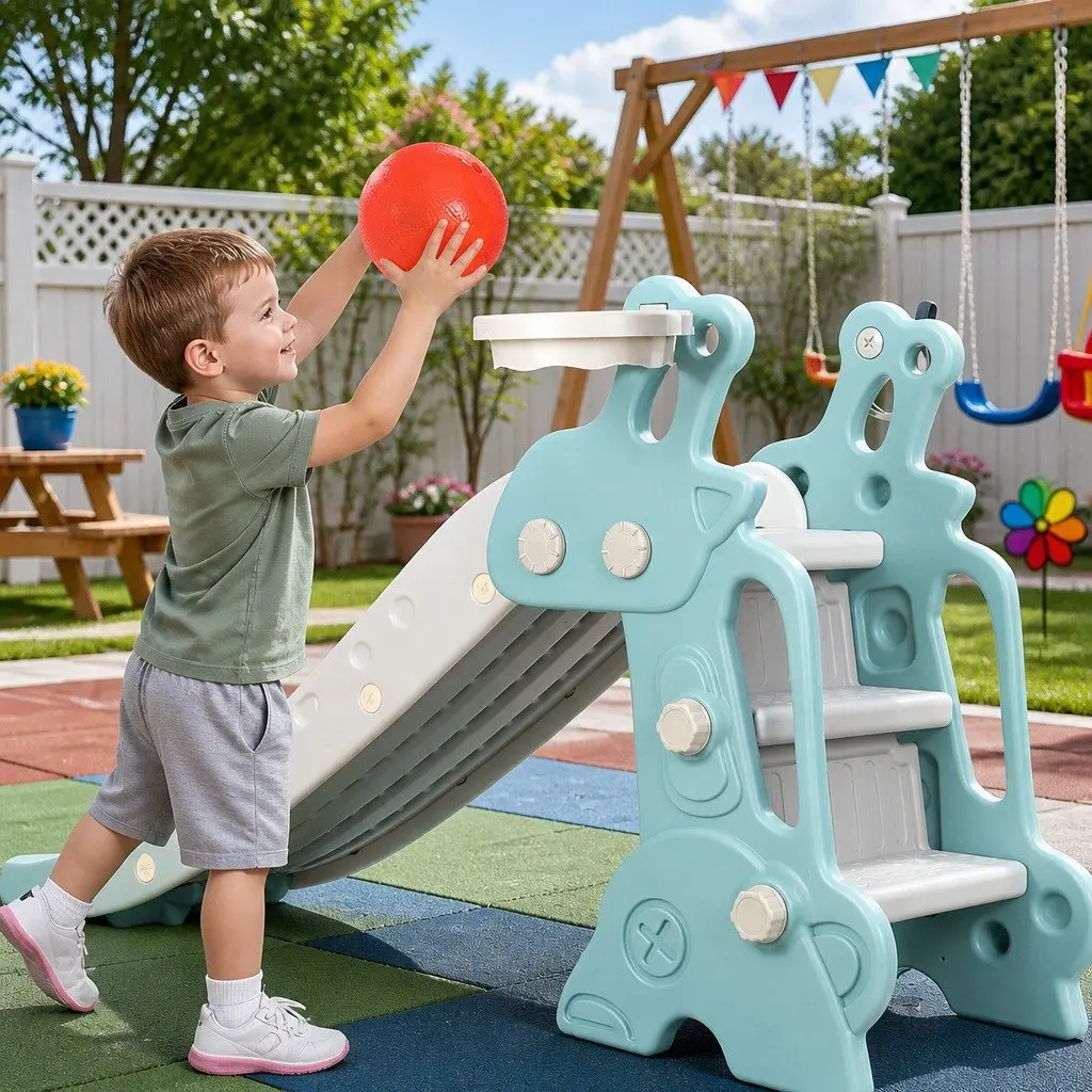 Kids Slide Set Outdoor Play Equipment 140cm