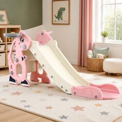 Kids Slide Set with Basketball Hoop - 125cm Dragon Theme