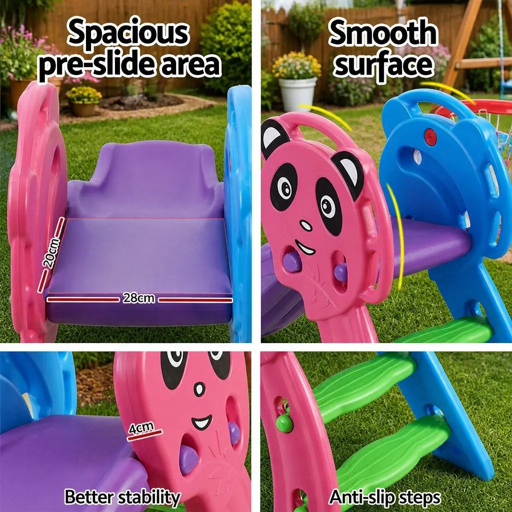 Kids Slide Set Indoor Outdoor Play Equipment 100cm