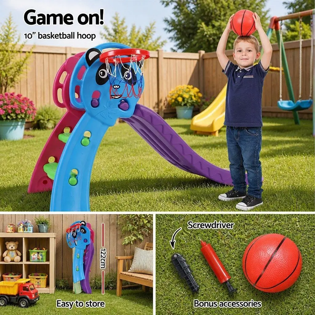 Kids Slide Set Indoor Outdoor Play Equipment 100cm