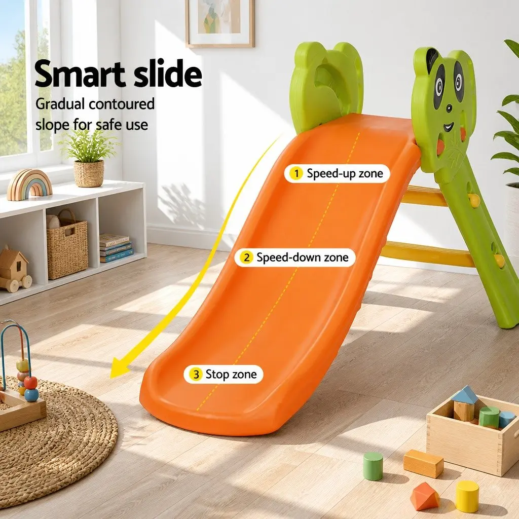Kids Slide Basketball Hoop Play Set Indoor Outdoor 100cm
