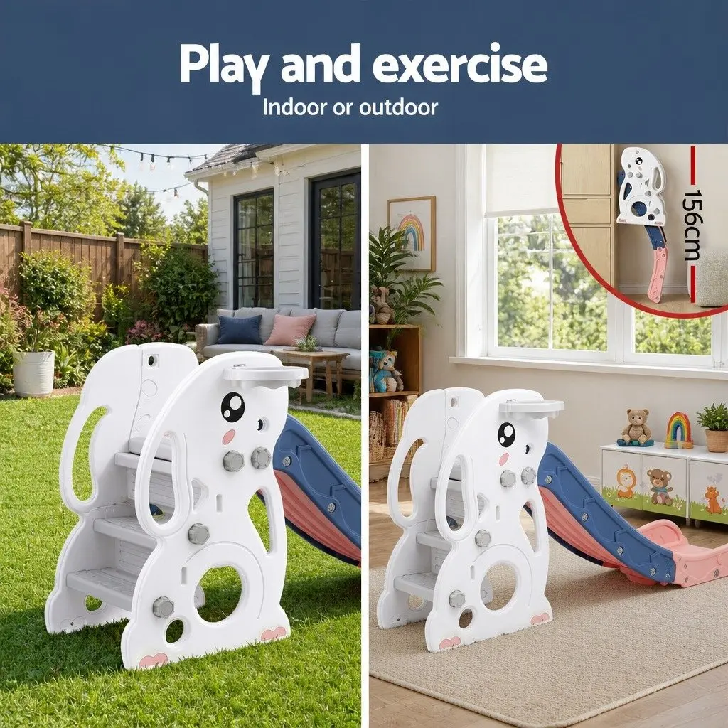 Kids Slide Set Activity Playground Toy 147cm