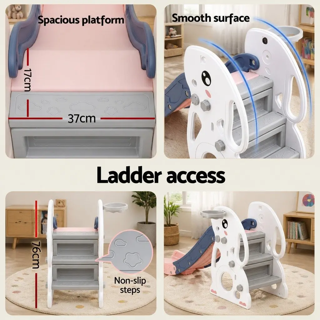Kids Slide Set Activity Playground Toy 147cm