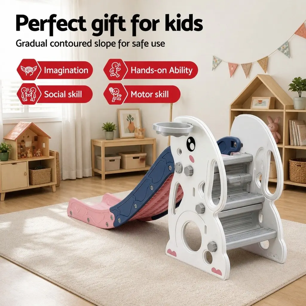 Kids Slide Set Activity Playground Toy 147cm