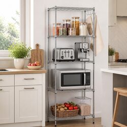 5-Tier Metal Kitchen Shelf Specifications 60x35x150cm