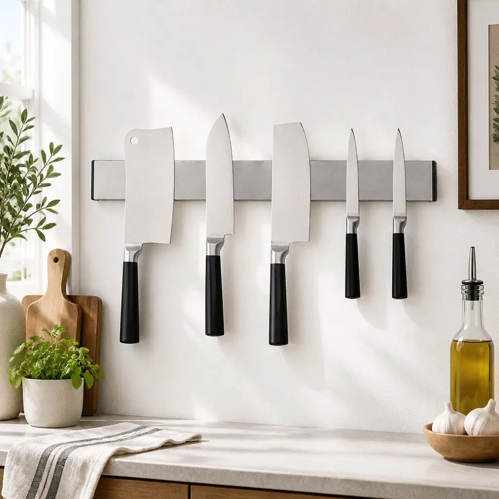 Stainless Steel Magnetic Knife Holder Wall Mount Kitchen Organizer 40cm