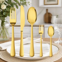 Specifications of 30-Piece Gold Stainless Steel Flatware Set