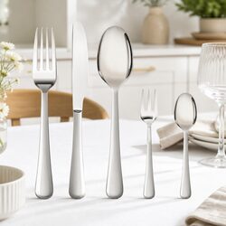 30-Piece Stainless Steel Cutlery Set with Ergonomic Design