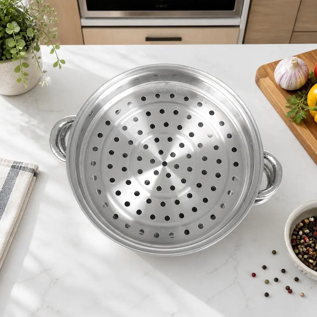 4 Layer Stainless Steel Steamer Pot Glass Lid Vegetable Meat Cooking Kitchen