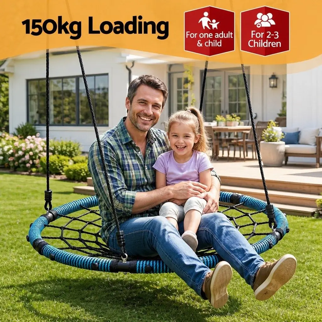 Tree Swing Nest Hammock 98.5cm Outdoor Backyard Porch Playground Oval Platform