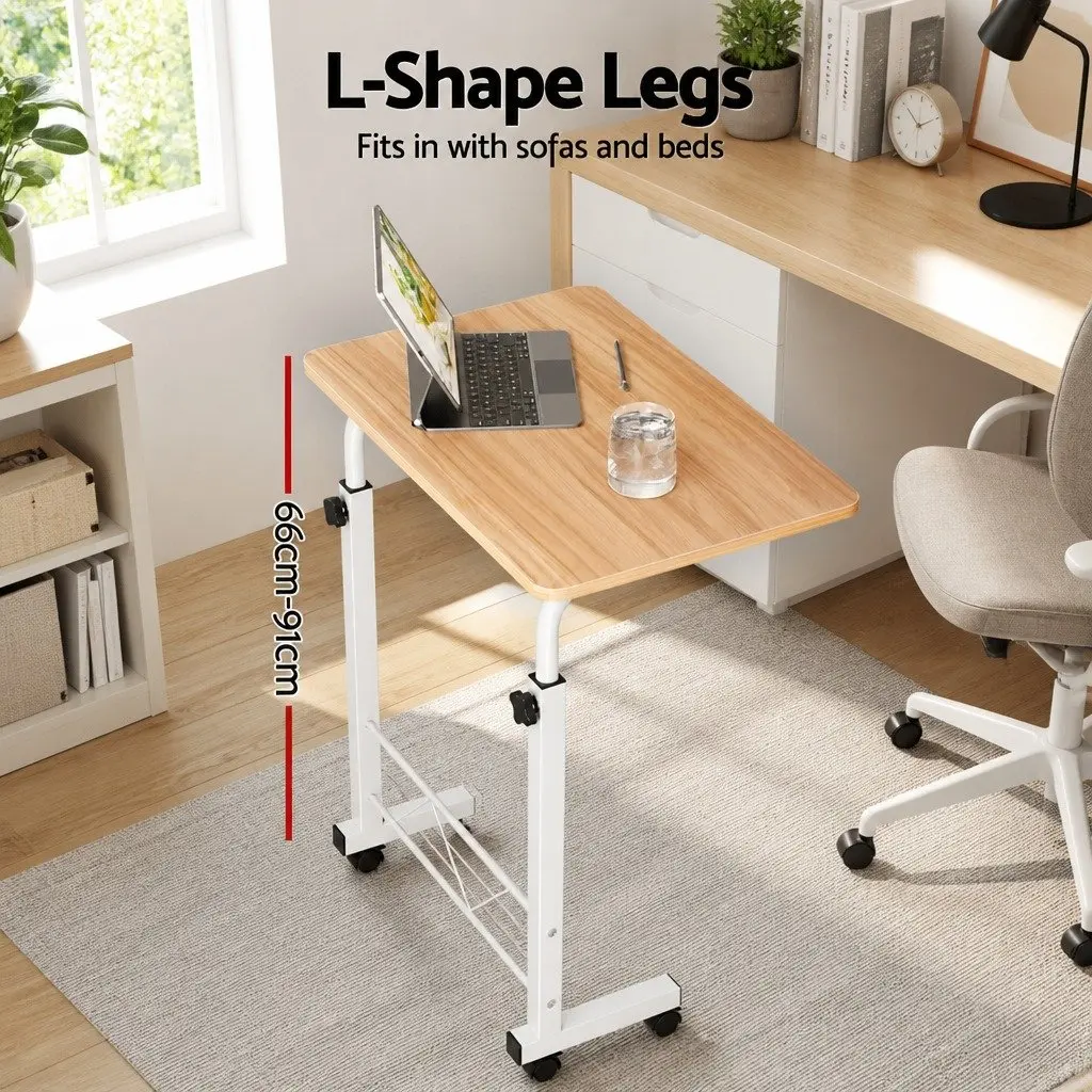 Mobile Laptop Desk Adjustable Height Portable Workstation 60CM