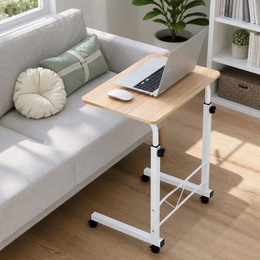 Mobile Laptop Desk Adjustable Height Portable Workstation 60CM