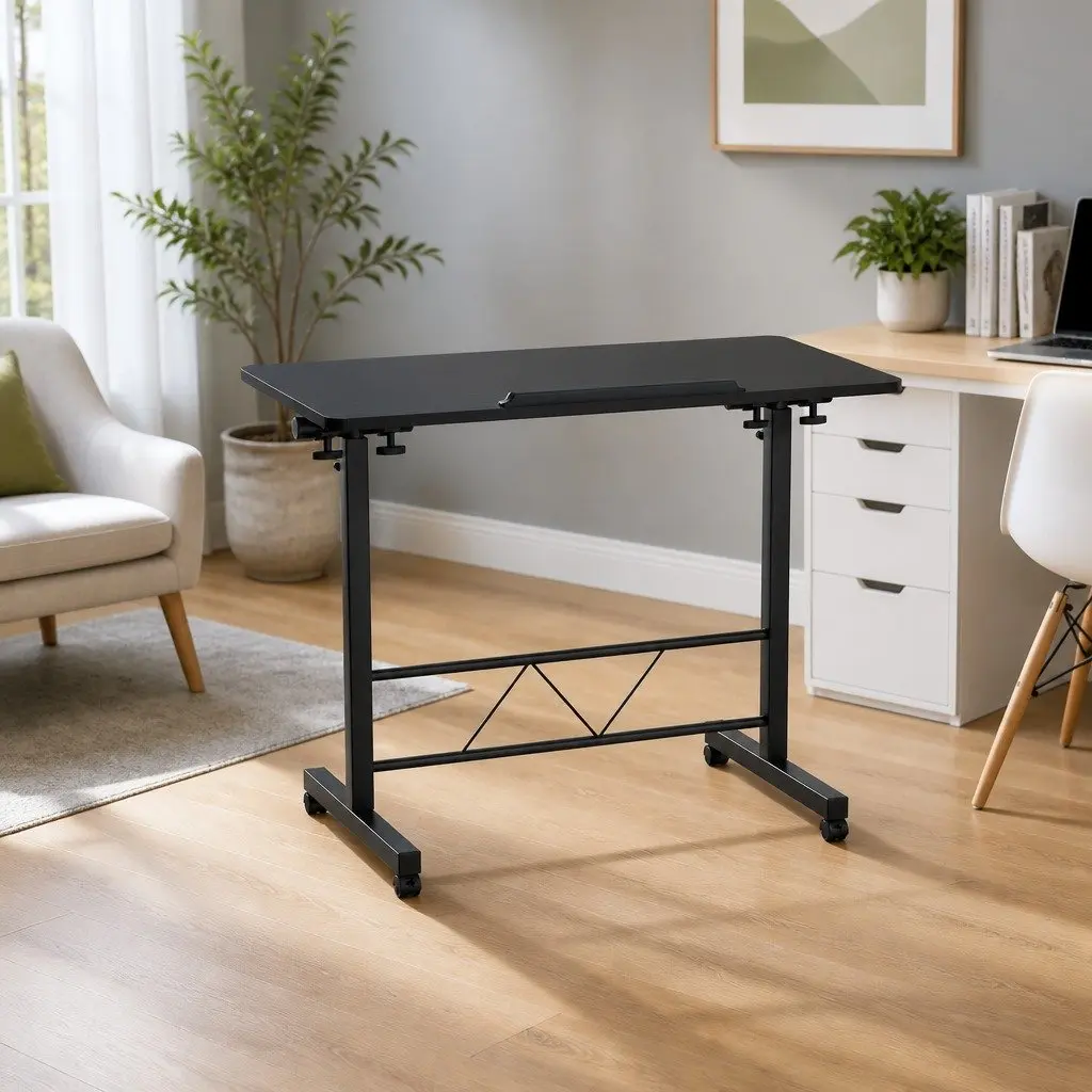 Mobile Laptop Desk for Bed Side Use Height Adjustable 80CM