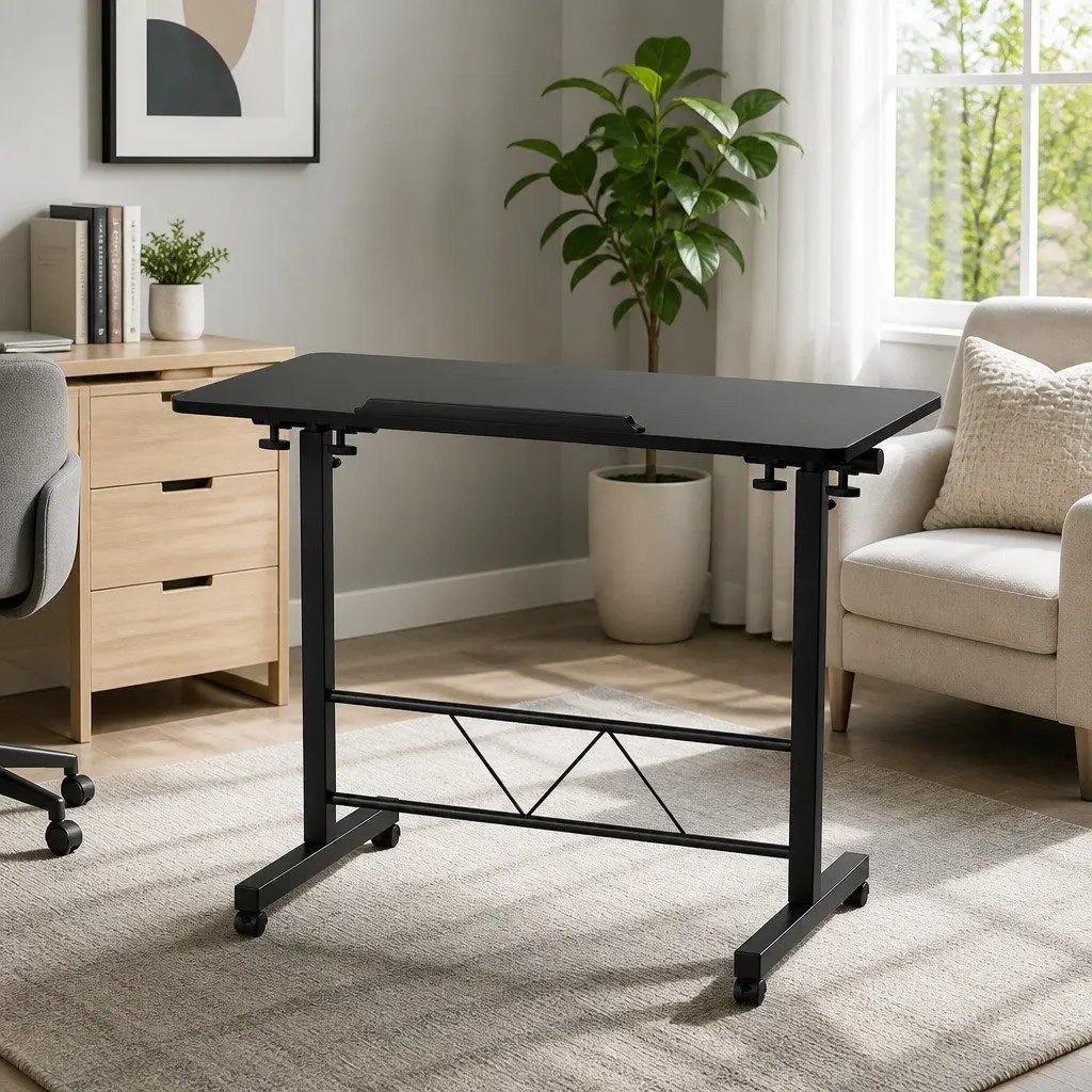 Mobile Laptop Desk for Bed Side Use Height Adjustable 80CM