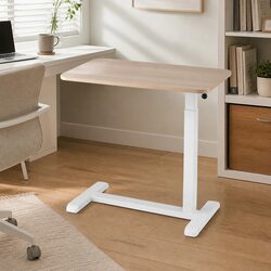 Height Adjustable Mobile Laptop Desk Workstation Rolling Computer Stand 70cm