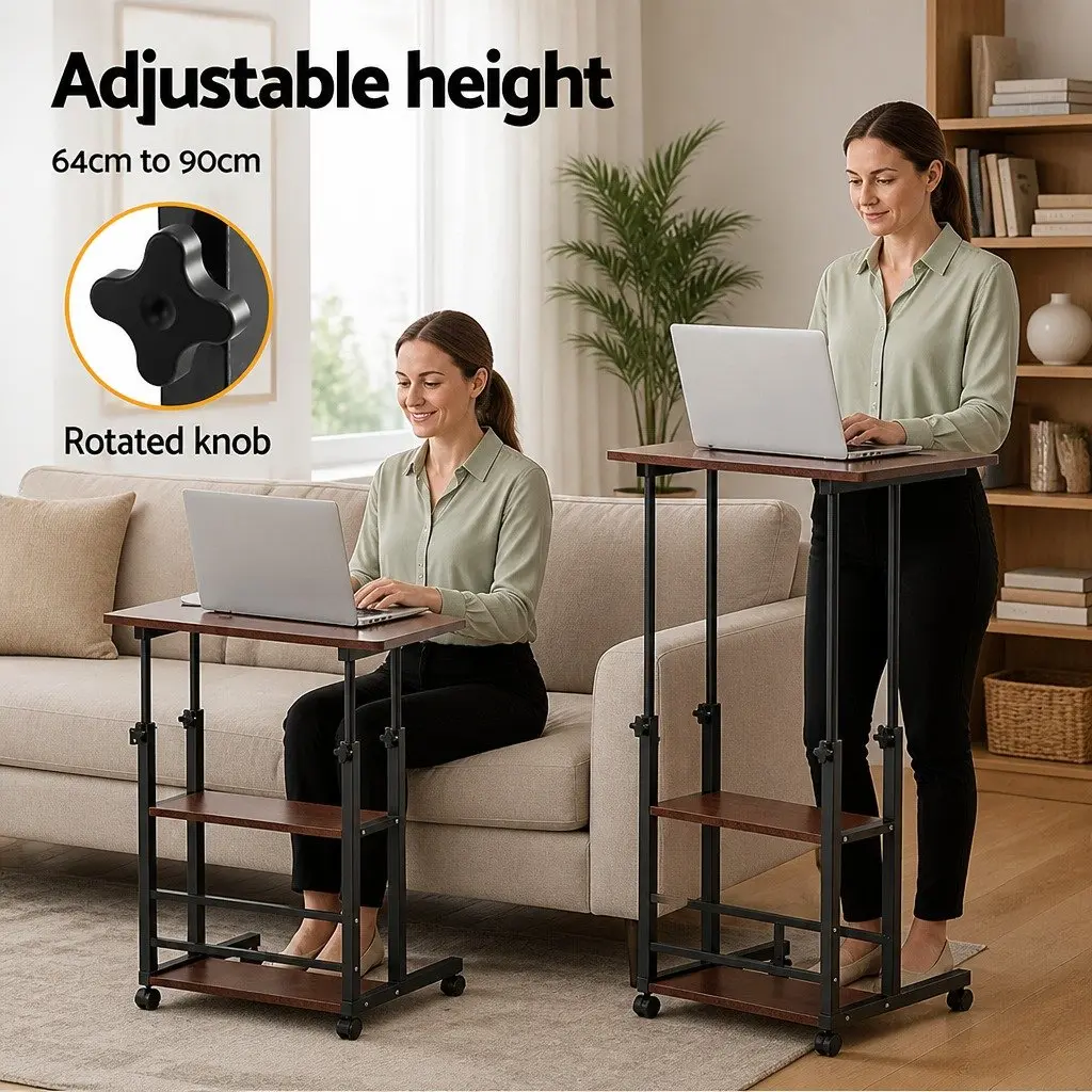 Mobile Laptop Desk Height Adjustable for Home Office 60CM