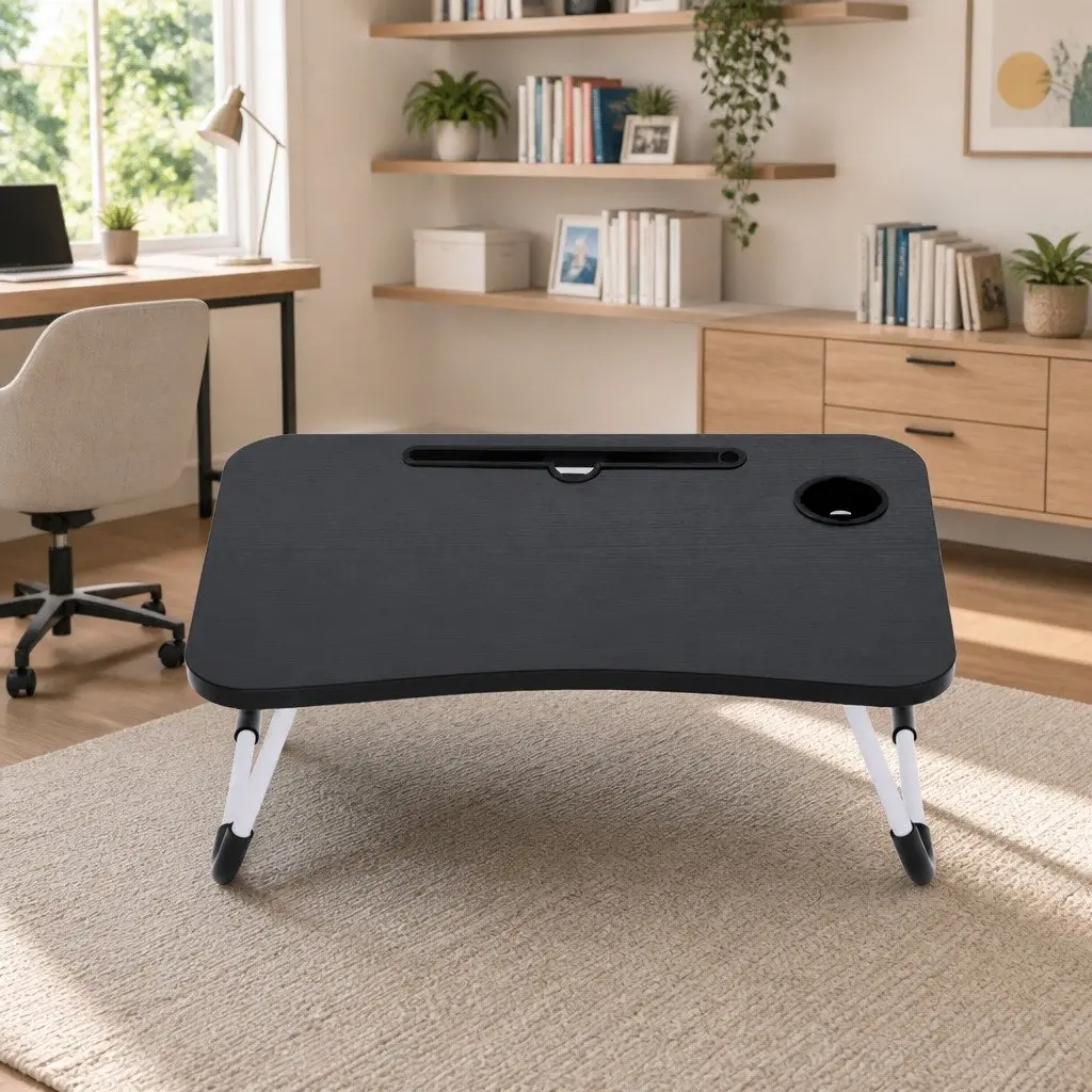 Laptop Desk Foldable Stand Adjustable Portable Lap Tray for Sofa Bed Work Study